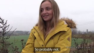 Amateur teen fucks for money in car pov
