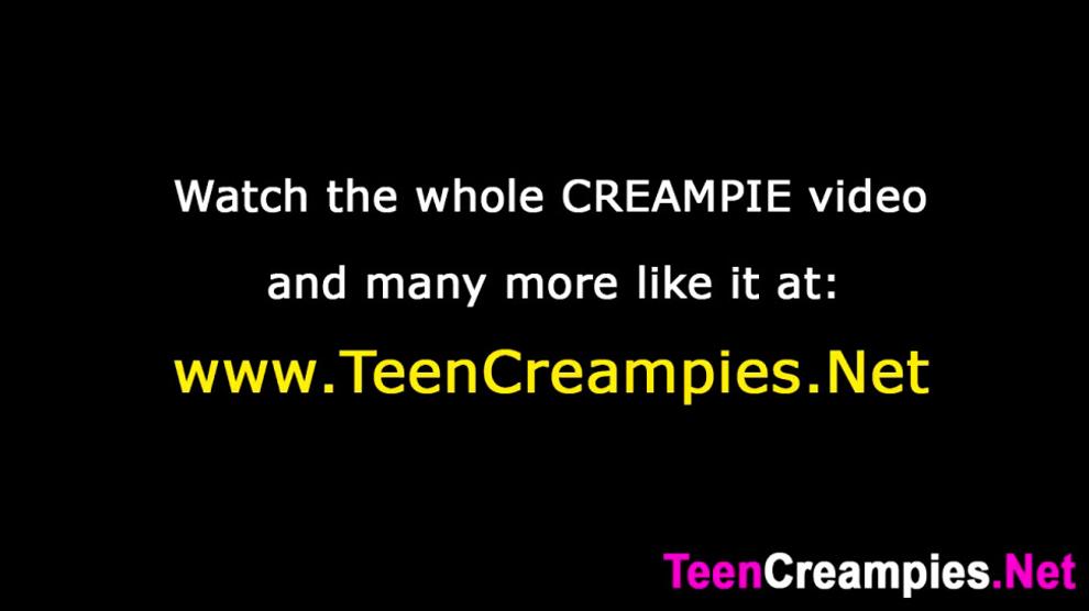 Teen pussy creampied outdoors