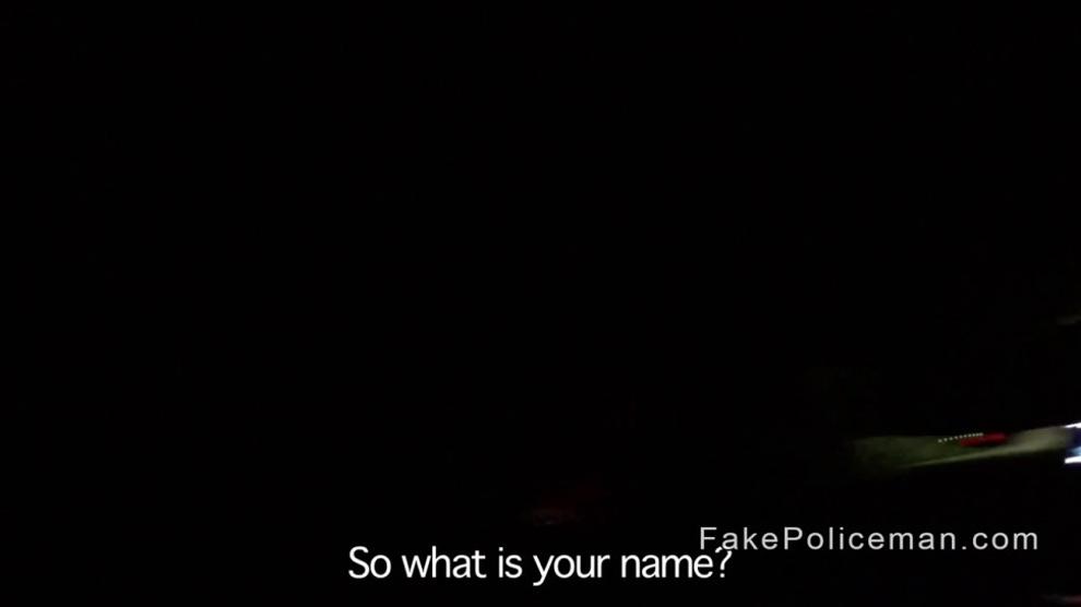 Amateur sucks cops dick in his car at night