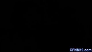 Clothed teenager gets face spermed