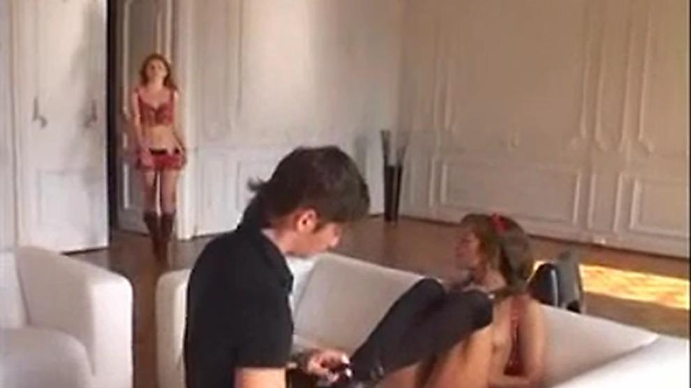 Slender Teens Do a Threesome with His Cock By TROC