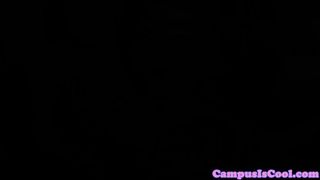 Doggystyled college teen pounded at party