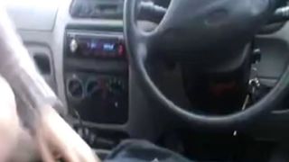 Interracial quickie in the car