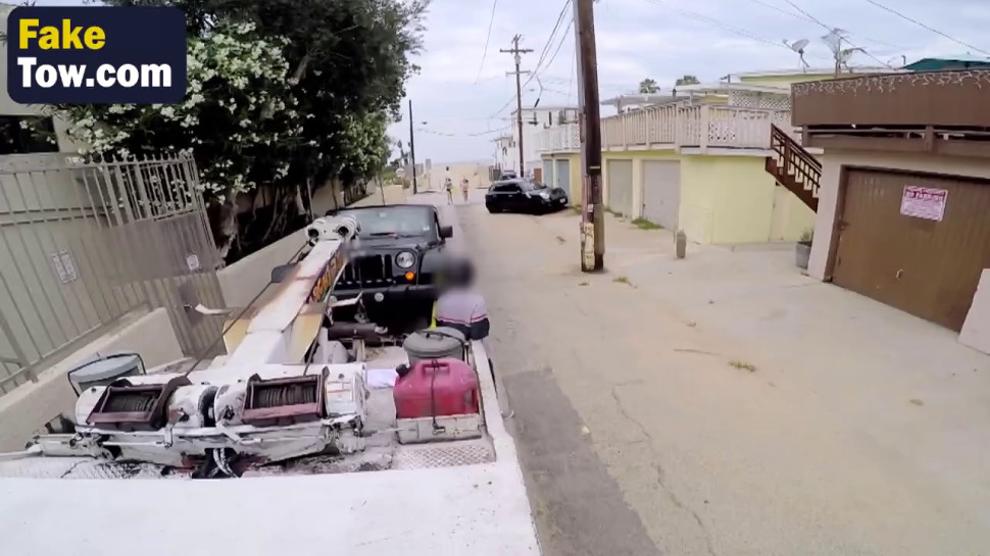 Tow truck driver fucking hard two slutty teens