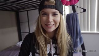Massive cock dude bangs college teen (Arya Fae)