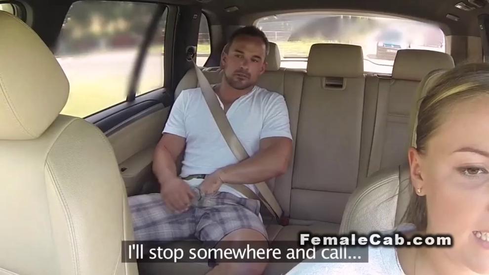 Fat female fake taxi driver fucks customer