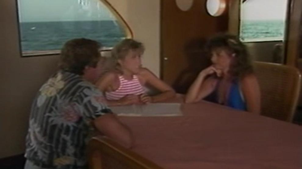 Candy Evans on a boat