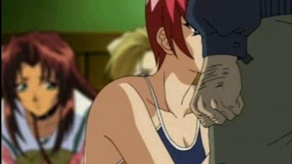 Sexy anime babes licked and fucked in gangbang
