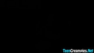 Teen creampied by schlong - video 3