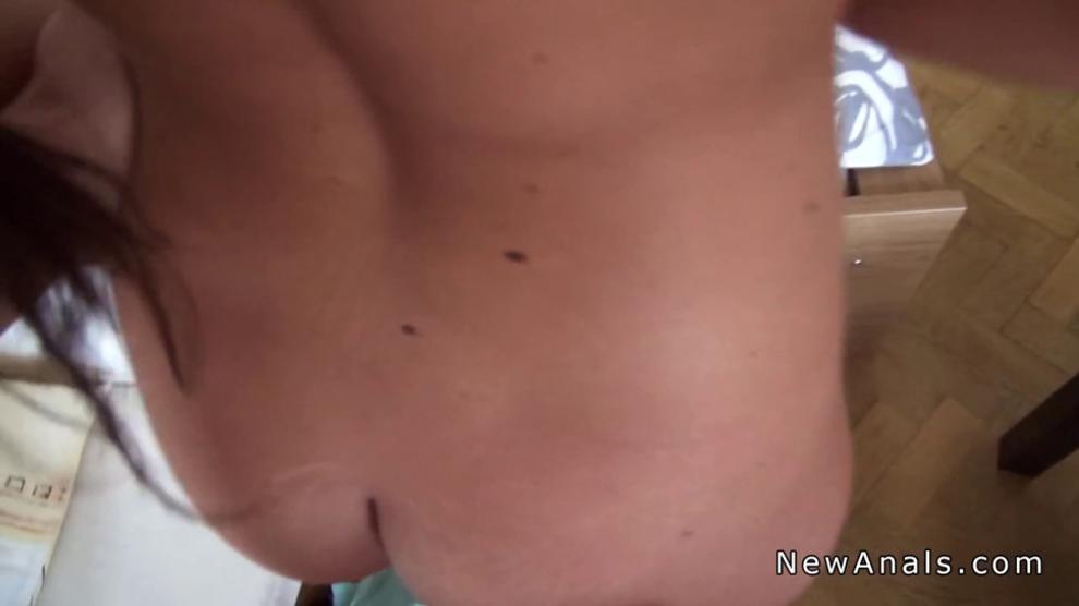 Hot brunette girlfriend anal fucks