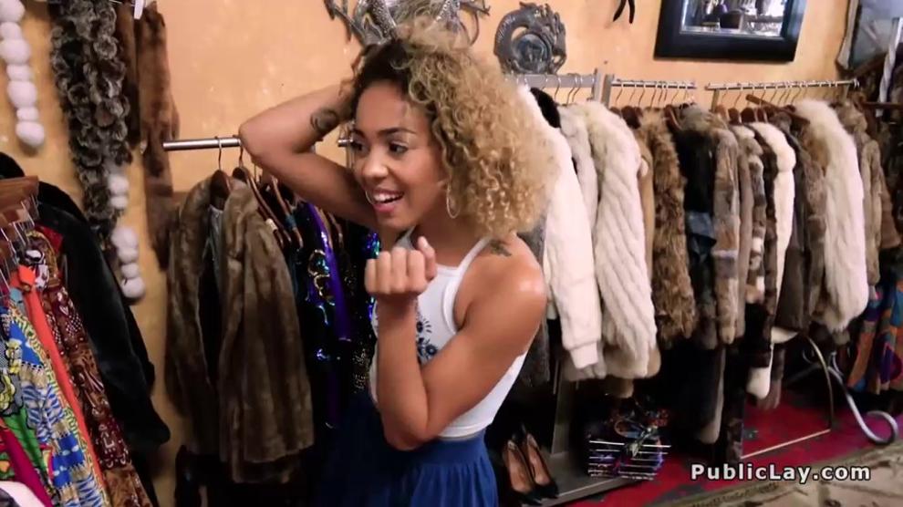 I KNOW THAT GIRL - Small tits ebony fucks in public (Xianna Hill)