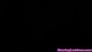 Astonishing lezzies seducing pussies in trio
