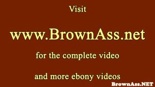 Brown booty babe bouncing phatass in trio