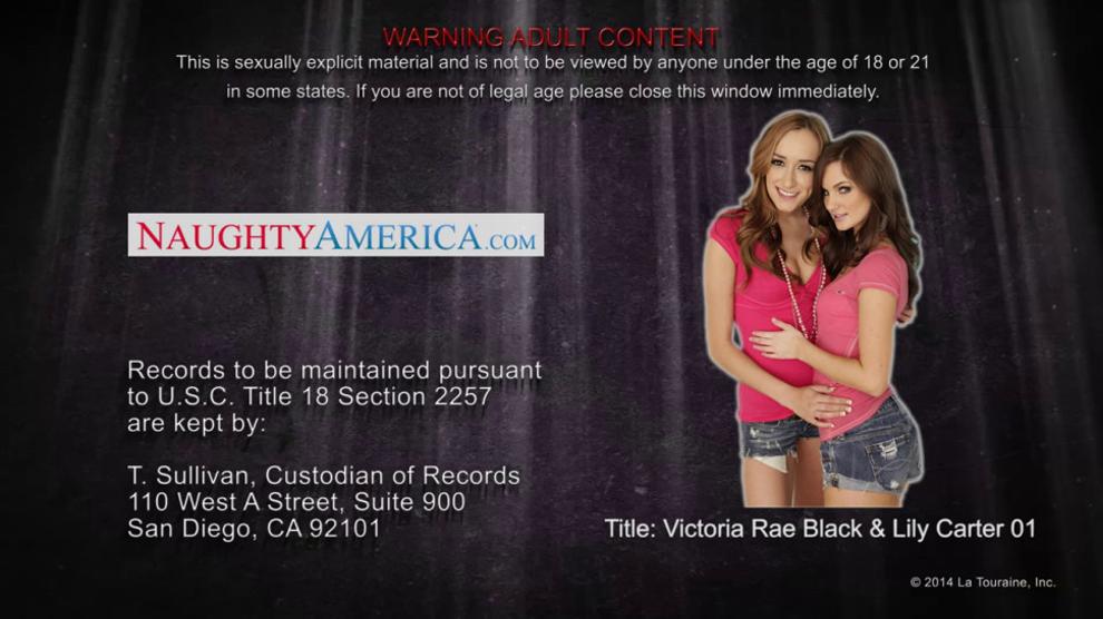 NAUGHTY AMERICA - Lesbians Victoria Rae Black and Lily Carter sharing a big cock