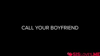 Sister fucked by brother while she is on phone with BF (Luna Daniels)