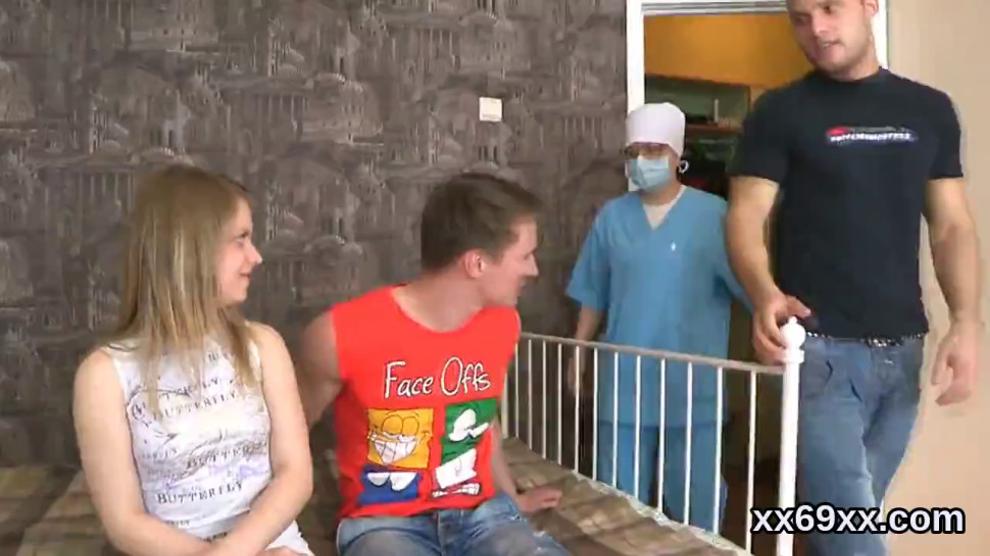 Guy assists with hymen examination and pounding of virgin teen