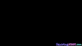 Lesbian chick gushes pussy juice