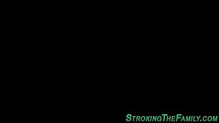Teen stepsis jizzed over