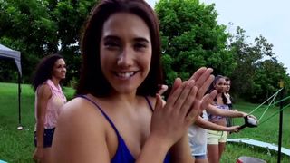 Hazed amateur teen toyed