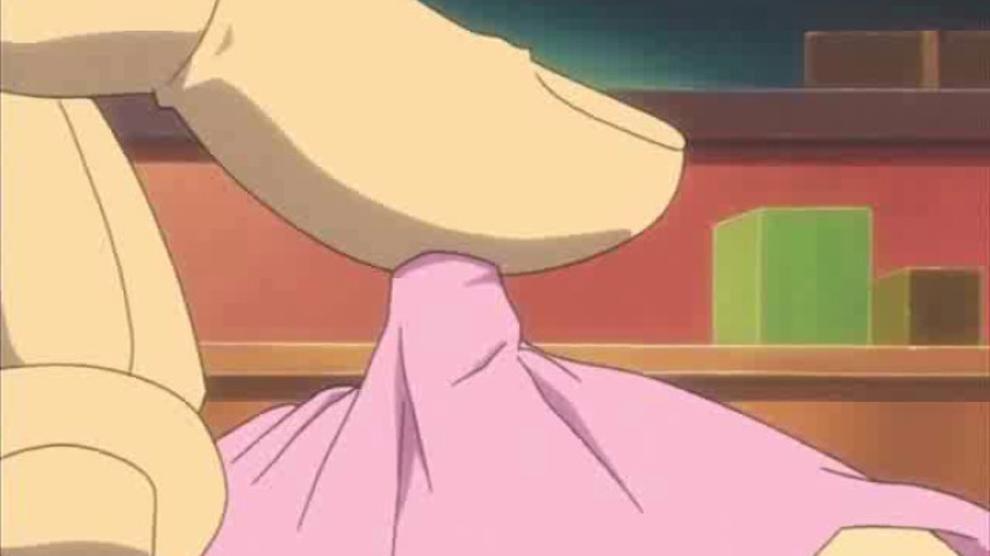 Horny hentai guy plays with tits - video 1