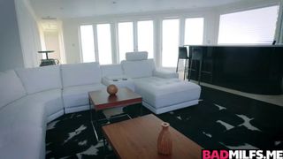 Black MILF Yasmin and Mya fuck a big white cock