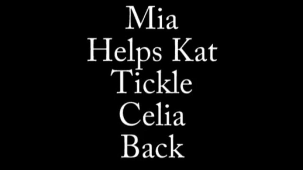 Mia and Kat tickle Celia