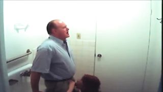 Caught on Camera - Bathroom Blowjob