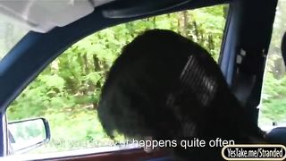 Teen slut Belle hitch hikes and nailed