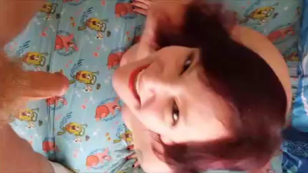 Epic pov amateur blowjob and huge cum swallow