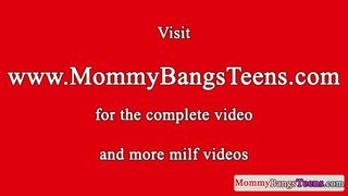 Spex cougar fucked until teen gets a facial