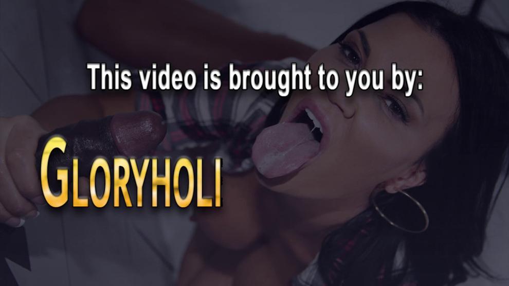 Blonde milf takes black gloryhole schlong