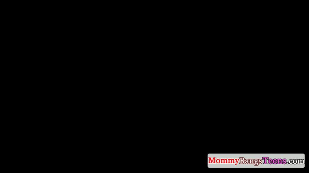 Big titted stepmom and teen babe suck dick