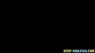 Voyeuristic teen stepsis facialized