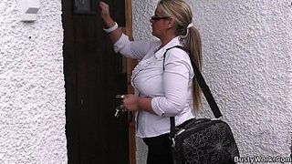 Busty working women getting boned from behind