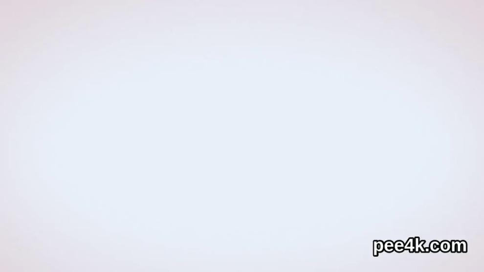 Beautiful cutie is pissing and finger fucking shaved cunt