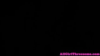Glam dyke strapon fucked in amateur threeway