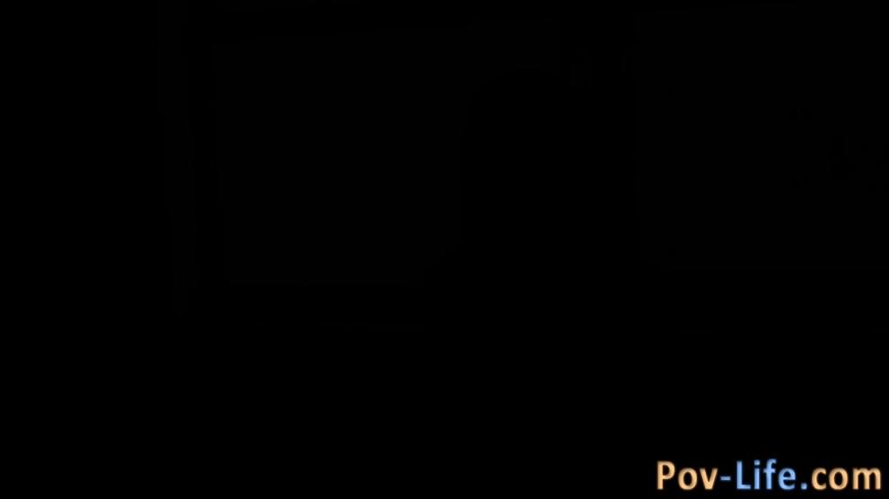 Teen guzzles spunk in pov - video 1