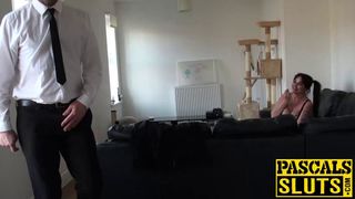 Blonde babe Jaiden West with big fake boobs doing a solo