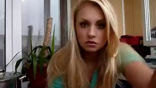 Sexy Blonde Girl Smoking - video 1
