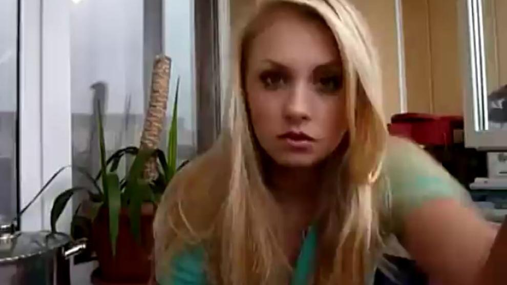 Sexy Blonde Girl Smoking - video 1