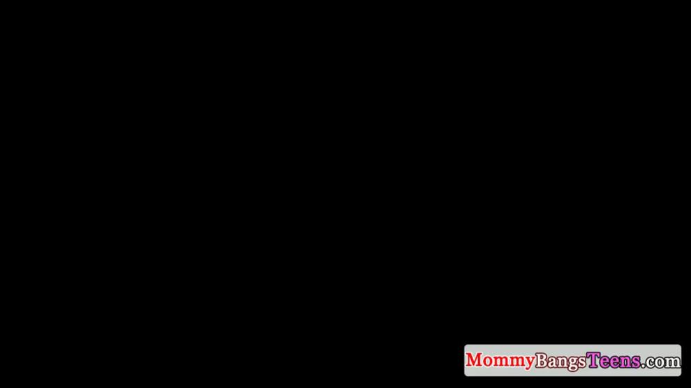 Big tit milf cock riding while teen gives bj