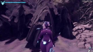 Purple futa demon fucked by collosi