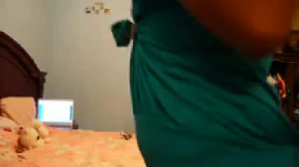 Cute Girl Doing A Striptease