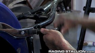 RagingStallion - Aggressive Mechanic Fucked By Stranded Ebony