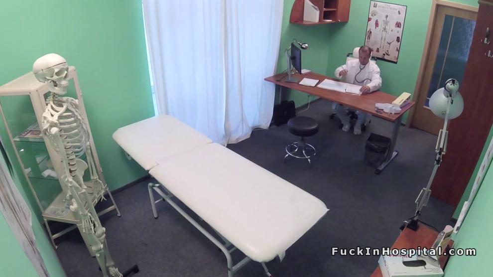 Doctor gets blowjob behind his desk