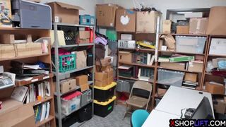 Teen thief busted and fucked by a security guards big cock