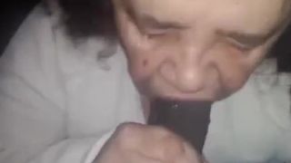 Amateur granny toothless loves black cock