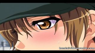 HENTAI VIDEO WORLD - Piss; Mosaic; Deep fuck for hentai girl in men's toilet