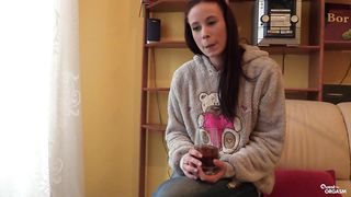 Euro teen Minnie Manga masturbates softly