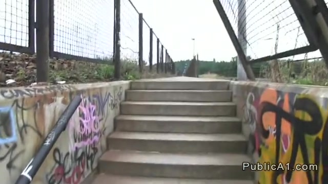 Czech blonde amateur banging outdoor pov